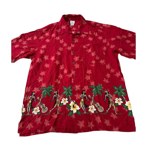 Bill Robinson “Hula Girl” 100% Rayon Hawiian men’s shirt. - Picture 3 of 11